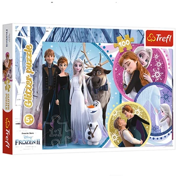 Jégvarázs 2: A szeretet fényében 100db-os csillám puzzle - Trefl
