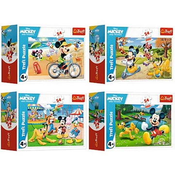Mickey egér egy nap a barátokkal 54db-os mini puzzle 4 változatban - Trefl