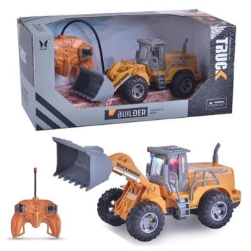 RC Builder Távirányítós homlokrakodó munkagép fénnyel 1/30 27mHz