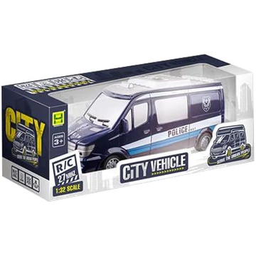 RC Távirányítós rendőrbusz fénnyel 27MHz 1/32