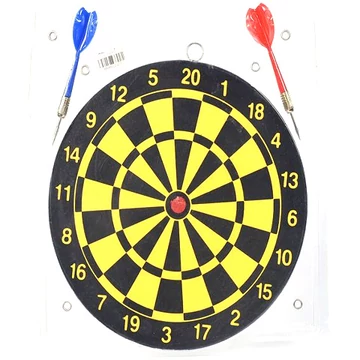 Darts szett sárga-fekete nyilakkal