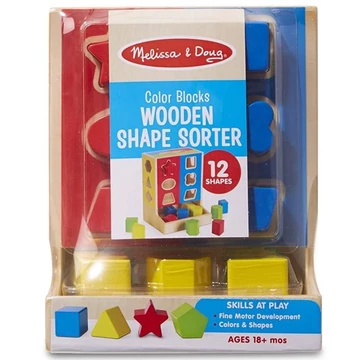 Színes fa formarendező készségfejlesztő - Melissa&Doug