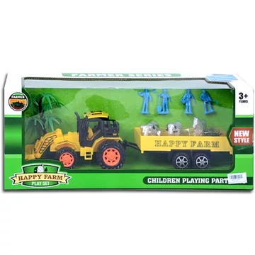 Happy Farm Traktor pótkocsival és kiegészítőkkel