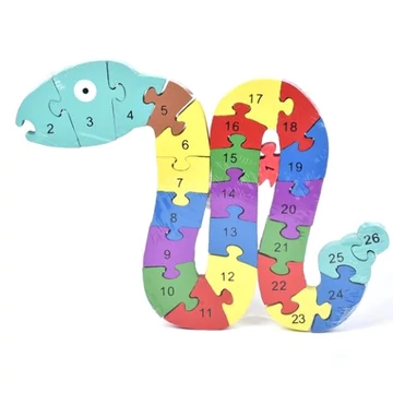 Számos fa oktató kígyós puzzle