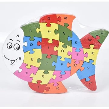 ABC fa oktató halas puzzle