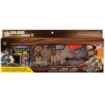 Combat Force 9 Katonai játék szett önjáró löveggel