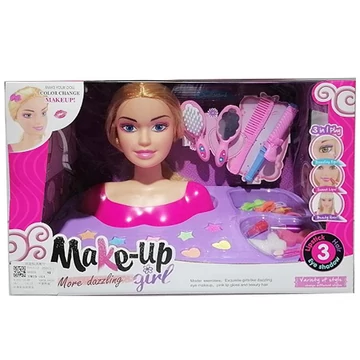 Make Up fodrászolható babafej játékszett