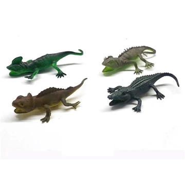 Krokodil figura gyíkokkal 4db-os szett