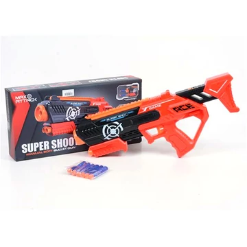 Super Shoot szivacslövő játék fegyver tölténnyel