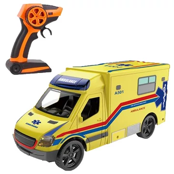 RC Rescue távirányítós sárga mentőautó 2,4GHz 1/12