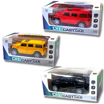 Hátrahúzós Rescue Hummer kisautó fénnyel és hanggal 1/32 többféle változatban