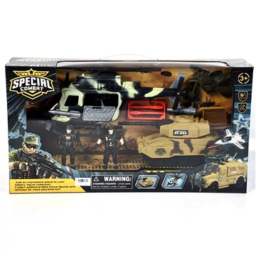 Special Combat akció figurák harci járművekkel játékszett