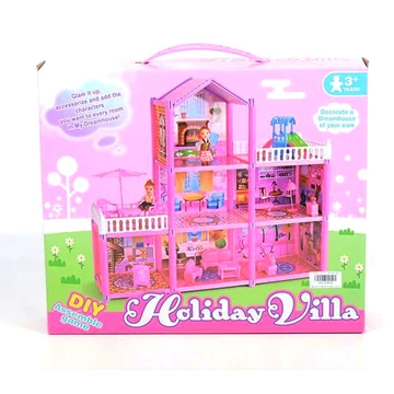 Holiday Villa építsd magad pink babaház játékszett