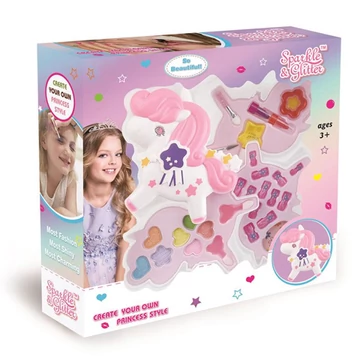Sparkle & Glitter póni alakú emeletes sminkpaletta játékszett