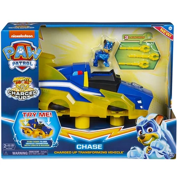 Mancs őrjárat Mighty Pups: Chase Deluxe járgánya fénnyel és hanggal - Spin Master