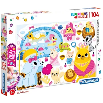Kiskedvencek wellnesse 104 db-os puzzle strasszkövekkel - Clementoni