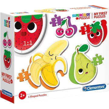 Gyümölcsök 4 az 1-ben Supercolor formapuzzle - Clementoni