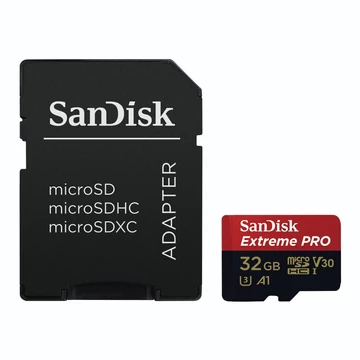 Sandisk microsd extreme pro kártya 32Gb, 100MB/s CL10 UHS-I, V30, A1 (173427)
