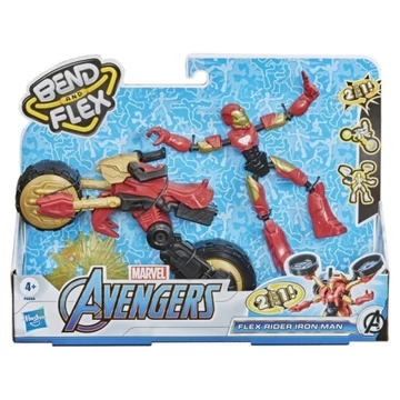 Bosszúállók Bend and Flex Rider Vasember figura motorral - Hasbro