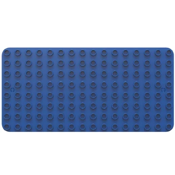 BiOBUDDi® BB-0017 | építőjáték alaplap nagy méretű kockákhoz | 8x16 bütyök sötétkék