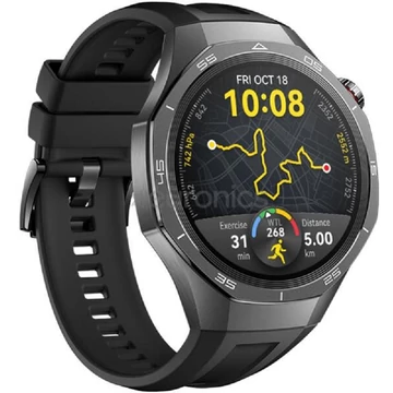 Huawei Watch GT 5 Pro 46mm okosóra fekete fluorelastomer pánttal