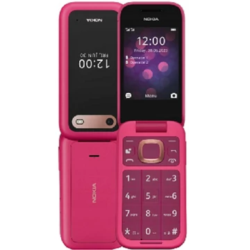 Nokia 2660 Flip 4G Dual Sim lush rózsaszín (pink) kártyafüggetlen mobiltelefon