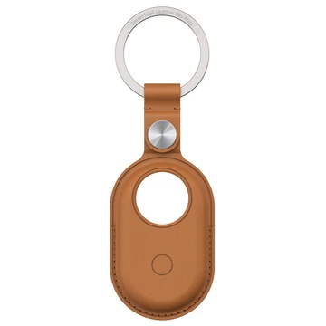 Samsung Galaxy barna vegán bőr kulcstartós tok Smart tag 2 nyomkövetőhöz (vegan leather key ring brown for galaxy smart tag 2) (GP-FUT560BRA)