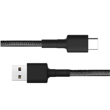 Xiaomi USB type C fonott töltő kábel 1m - fekete (black) (SJV4109GL)