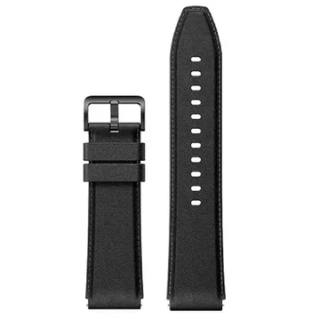 Xiaomi Watch S1 bőr okosóra pánt - fekete (black) (BHR5732GL)