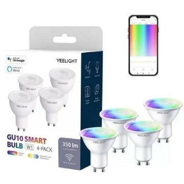 Yeelight GU10 W1 Smart Bulb Multicolor 4x Pack - 4 db-os színes okosízzó (YLDP004-A)