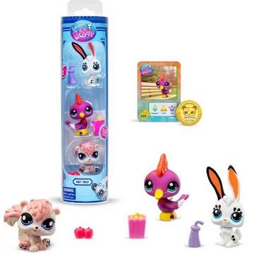Littlest Pet Shop: Nyúl, harkály, mókus 3db-os figura csomag - Country vibes 2. széria