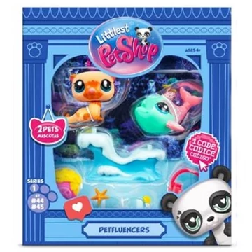 Littlest Pet Shop: Petfluencers vidra és halacska 2db-os figura szett - Vízalatti kalandok 2.széria