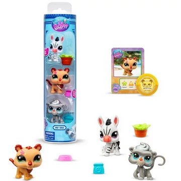 Littlest Pet Shop: Zebra, tigris, pávián 3db-os figura csomag - Country vibes 2. széria