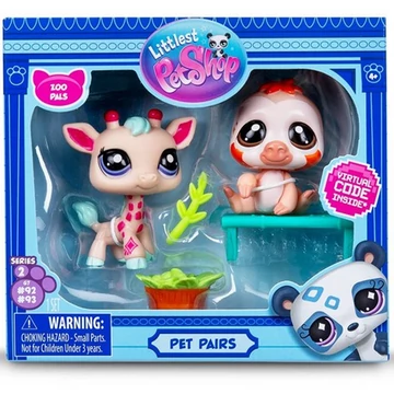 Littlest Pet Shop: Zoo pals - Zsiráf és Lajhár figura csomag 2. Széria