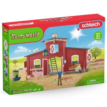 Schleich: Farm World - Farm istállóval és állatokkal (42606)