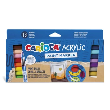 Acrylic Akril marker 18db-os szett - Carioca