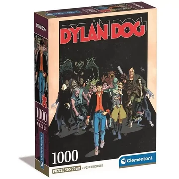Dylen Dog képregényes HQC 1000 db-os puzzle poszterrel - Clementoni