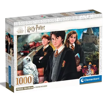 Harry Potter - Roxfort kapujában 1000 db-os puzzle poszterrel - Clementoni