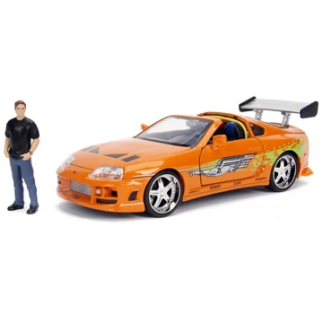Halálos iramban: Brian figura és Toyota Supra autómodell 1/24 - Simba Toys