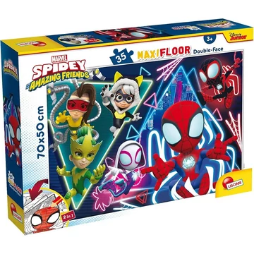 Marvel Spidey 2 az 1-ben maxi 35db-os puzzle és színező 70x50cm - Lisciani