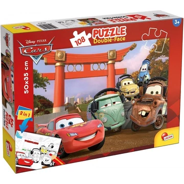Verdák 2 az 1-ben 108db-os puzzle és színező 50x35cm - Lisciani