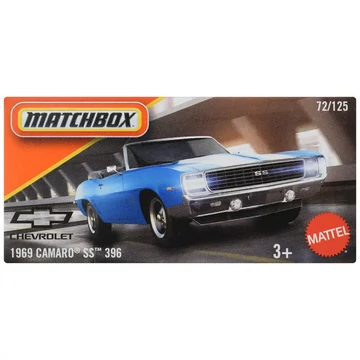 Matchbox: Papírdobozos 1969 Chevrolet Camaro SS 396 kisautó 1/64 - Mattel