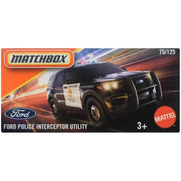 Matchbox: Papírdobozos Ford Police Interceptor Utility kisautó 1/64 - Mattel