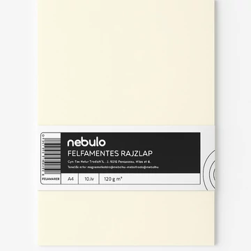 Nebulo: Papírszalagos félfamentes rajzlap A/4 10db-os