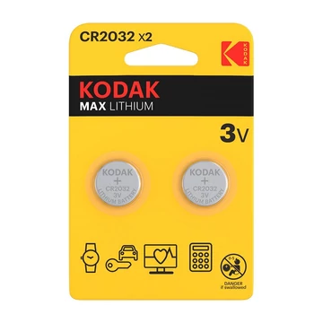 Kodak ultra lithium gombelem 2db-os kiszerelésben CR2032