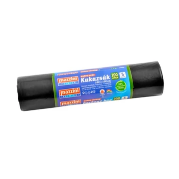 Mazzini premium újrahasznosított extra erős szemeteszsák 200L 100x120cm 5db-os kiszerelésben