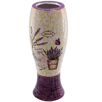 Levendulás kerámia váza 20cm 70569