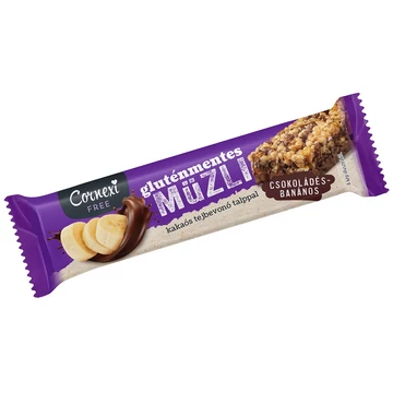 Cornexi gluténmentes csokis-banános ízesítésű müzliszelet 25g