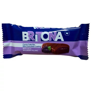 Britona tejcsokoládéba mártott kakaós piskóta szeder krémmel töltve 34g