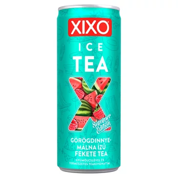 Xixo Ice Tea görögdinnye- és málnaízű jegestea gyümölcslével és természetes teakivonattal 250 ml